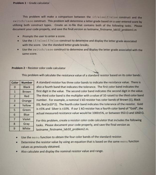 Solved Problem 1 - Grade calculator This problem will make a | Chegg.com