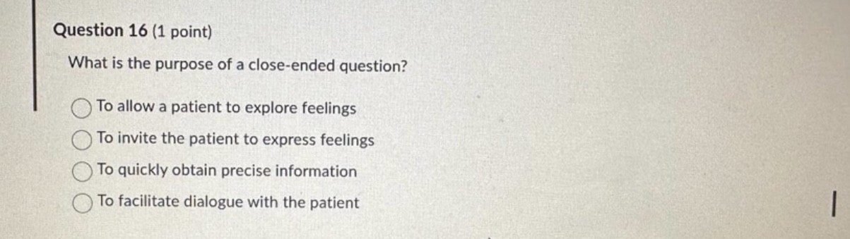 Solved Question 16 (1 ﻿point)What is the purpose of a | Chegg.com