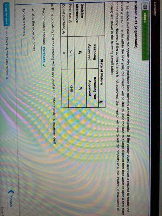 Solved Calculator Book Problem 4-21 (Algorithmic) A Real | Chegg.com