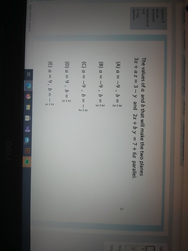 Solved Ou answered Marked out of 200 g The values of a and b | Chegg.com