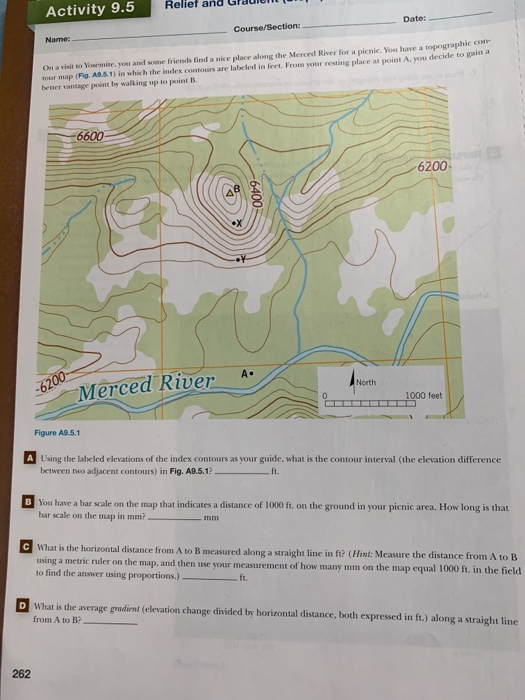 Solved Activity 9.3 Topographic Map Construction | Chegg.com