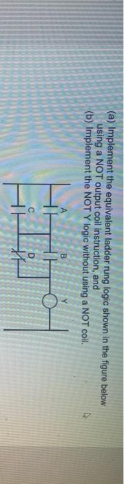 (a) Implement the equivalent ladder rung logic shown | Chegg.com