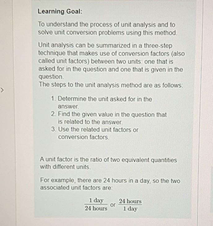 Solved Learning Goal: To understand the process of unit | Chegg.com