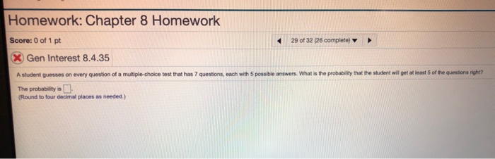 Solved Homework: Chapter 8 Homework Score: 0 of 1 pt 29 of | Chegg.com