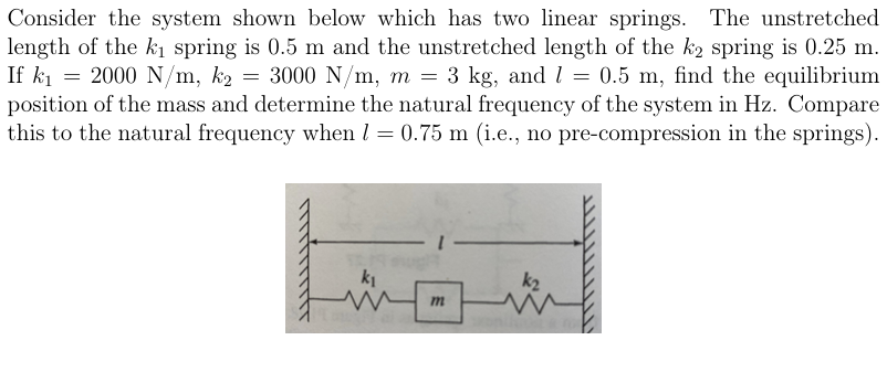 Solved Consider the system shown below which has two linear | Chegg.com
