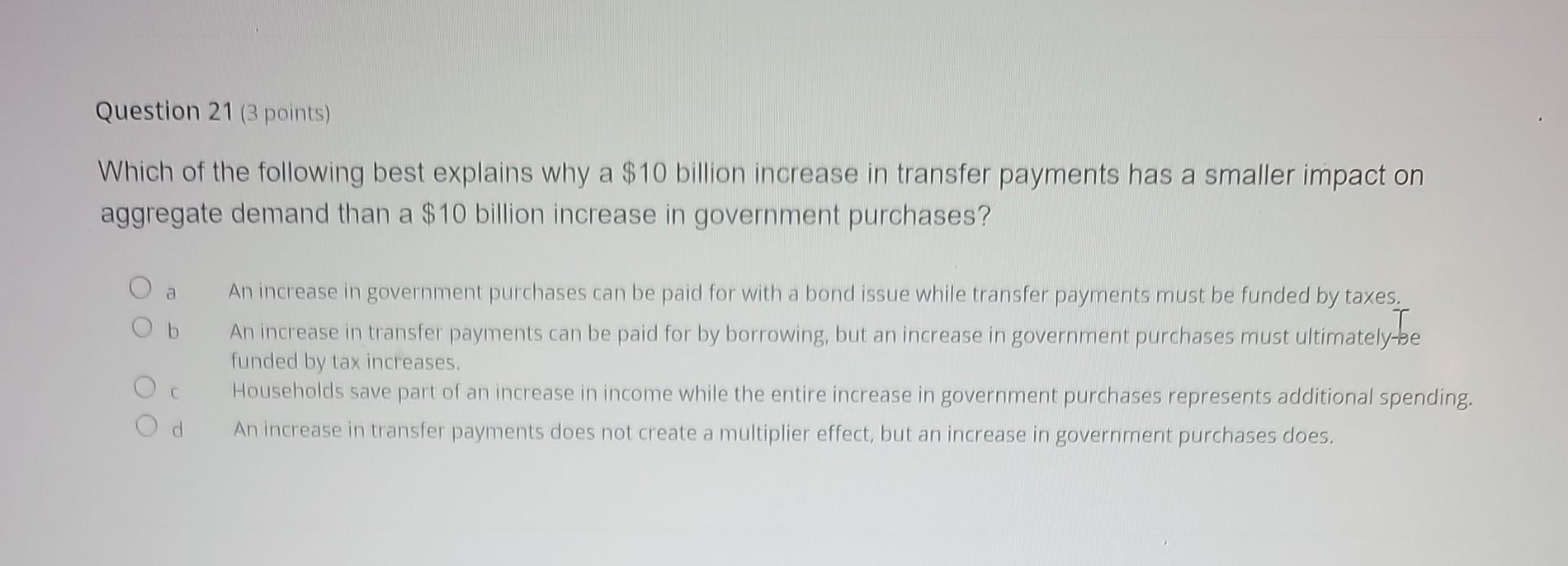Solved Which of the following best explains why a $10 | Chegg.com