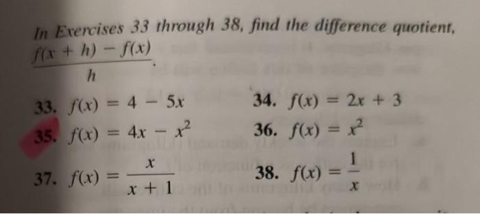 Solved In Exercises 33 through 38, find the difference | Chegg.com