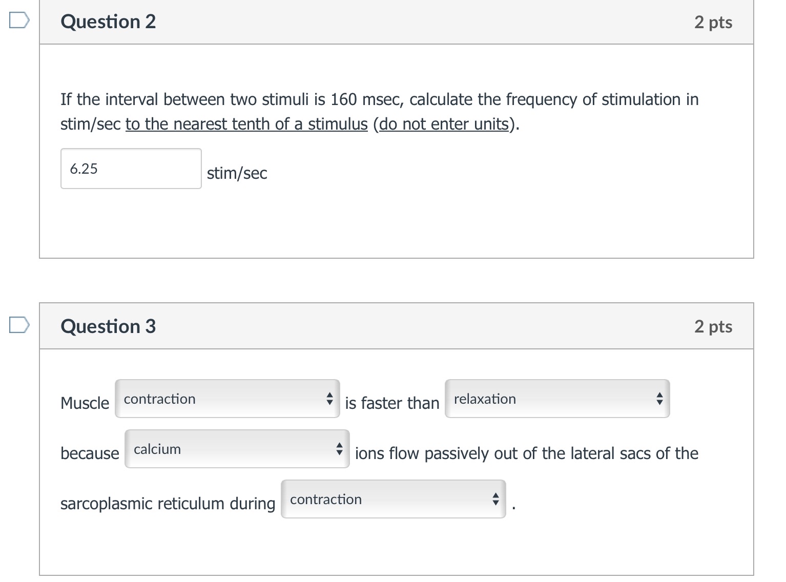 Solved Question Ptsif The Interval Between Two Stimuli Chegg Com