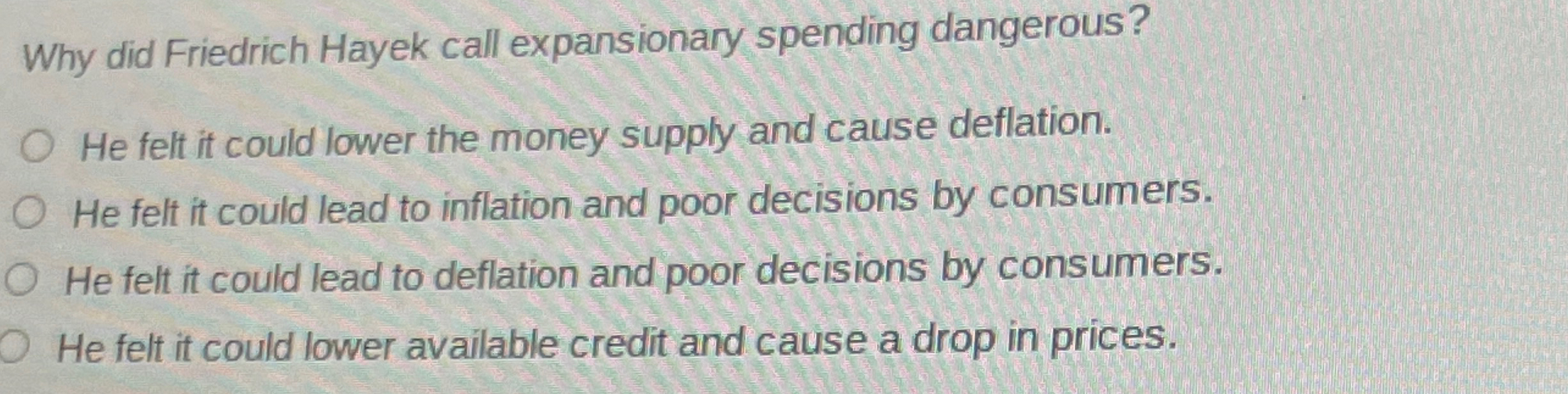 Solved Why did Friedrich Hayek call expansionary spending