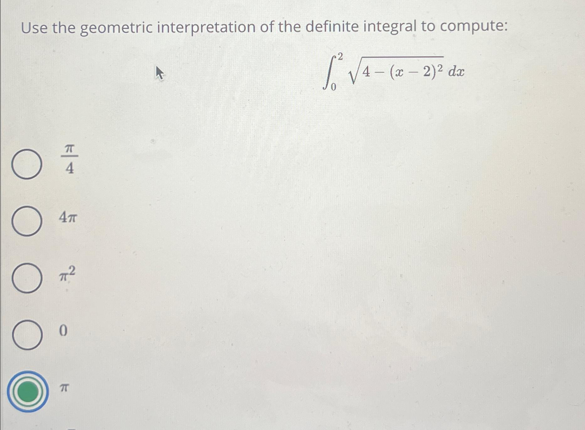 Solved Use The Geometric Interpretation Of The Definite Chegg Com   Image