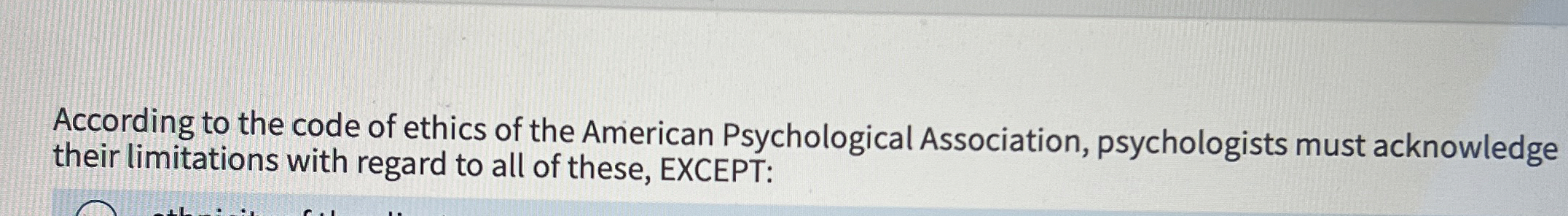 Solved According to the code of ethics of the American | Chegg.com