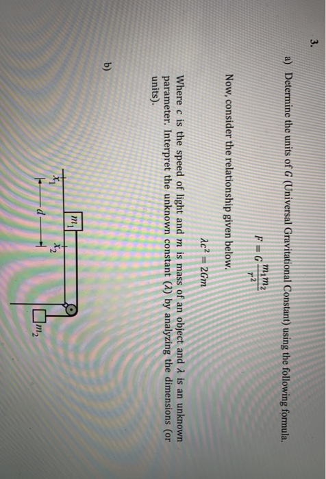 Solved A Determine The Units Of G Universal Gravitation Chegg Com