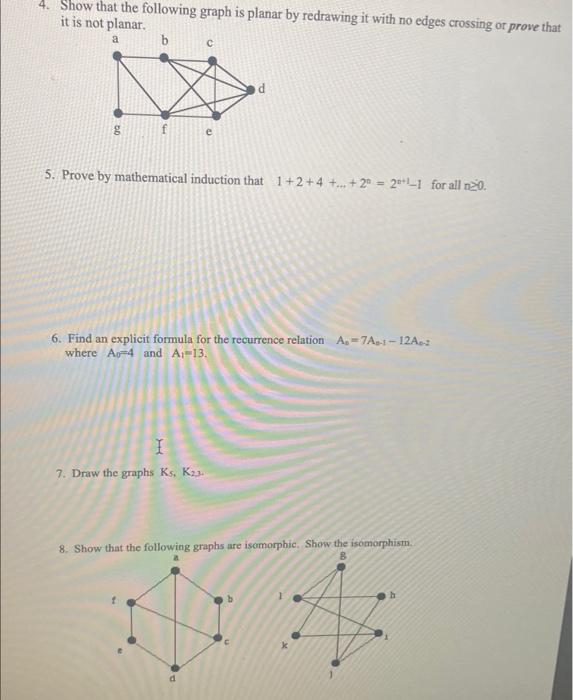 Solved Find a minimal spanning tree for the given graph 2. | Chegg.com