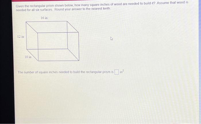 Solved Given the rectangular prism shown below, how many | Chegg.com
