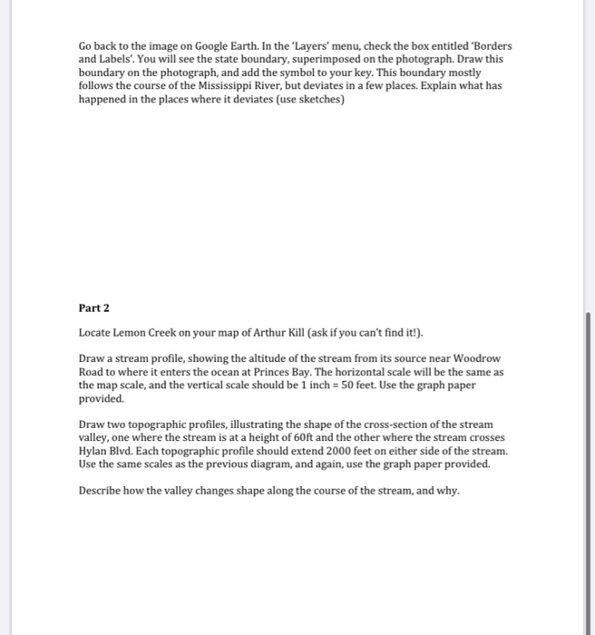 Lab 11 Streams Name Required materials Pencil Ruler