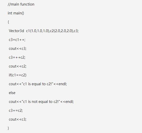 Solved Create a class called Vector3d for vector in three | Chegg.com
