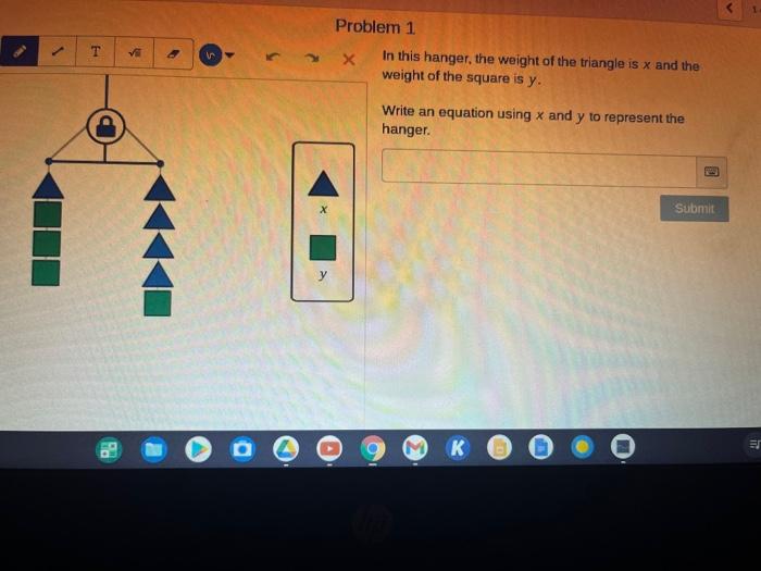 Solved T . Problem 1 X In this hanger, the weight of the | Chegg.com