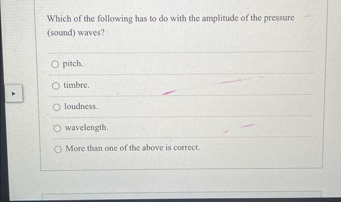 true or false the amplitude of sound waves determines loudness