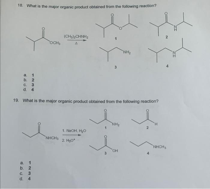 Solved 16. What is the major organic product obtained from | Chegg.com