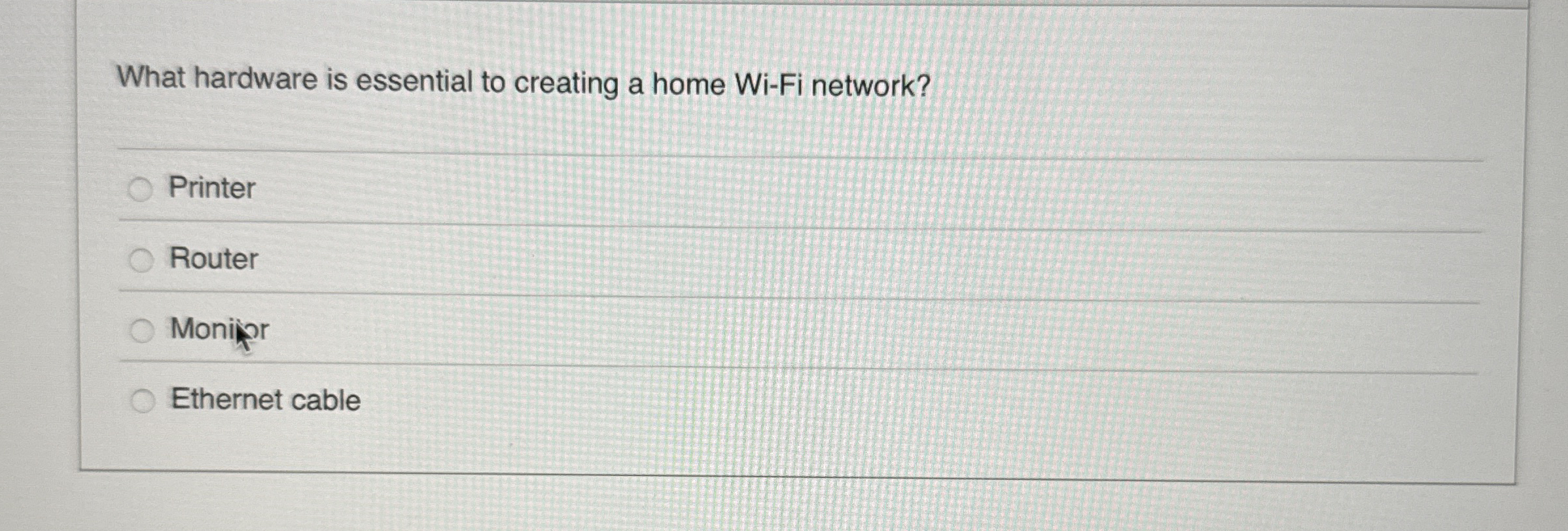 Solved What hardware is essential to creating a home WiFi