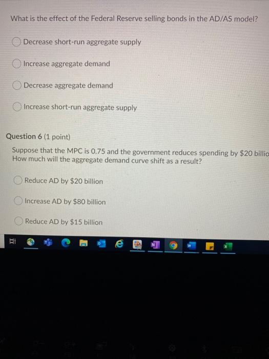 Solved What Is The Effect Of The Federal Reserve Selling | Chegg.com