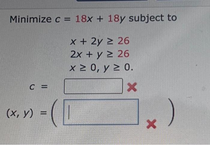 y x 2 8x 26