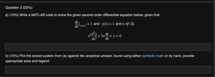 Solved PLEASE show how the process should be done in MATLAB, | Chegg.com