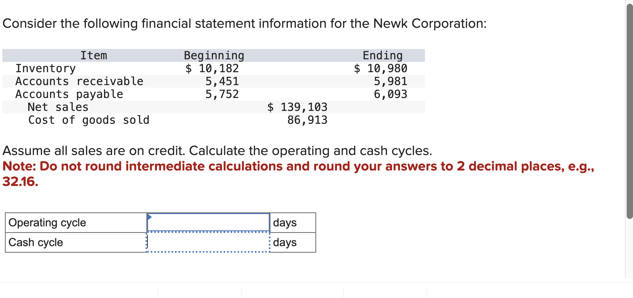 Solved Consider the following financial statement | Chegg.com