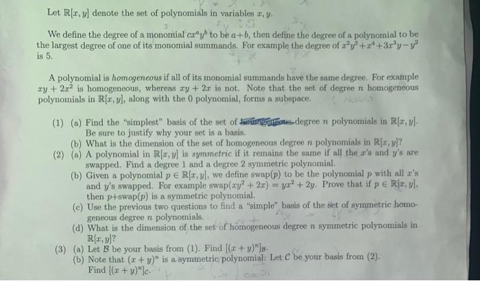 Solved please help me answer this question for linear | Chegg.com