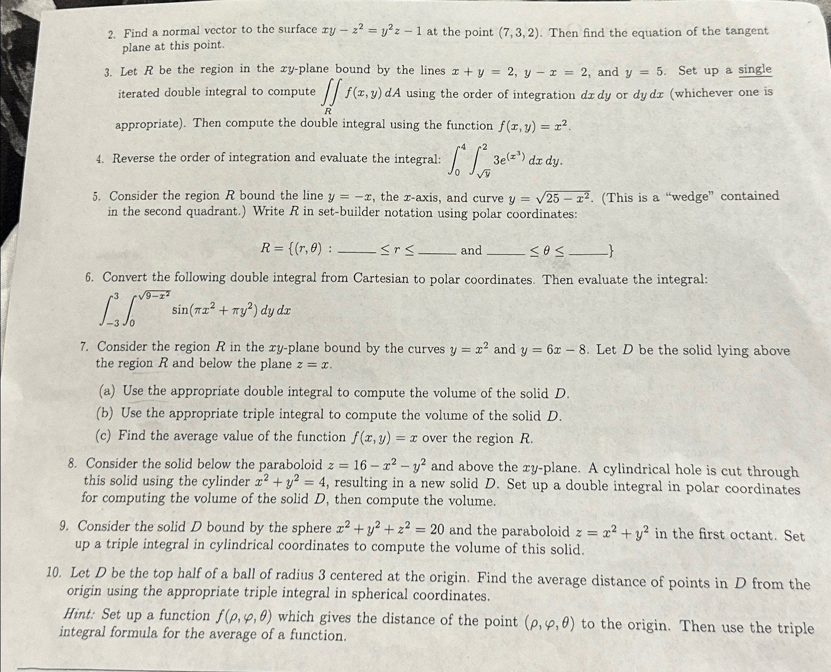 Solved Find a normal vector to the surface xy-z2=y2z-1 ﻿at | Chegg.com
