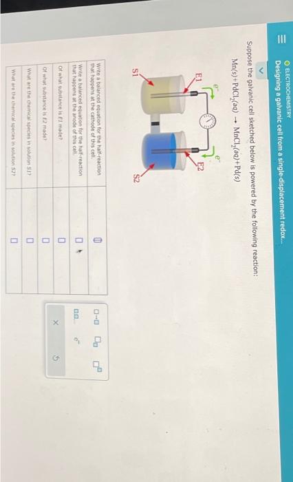 Solved Suppose the galvanic cell sketched below is powered | Chegg.com