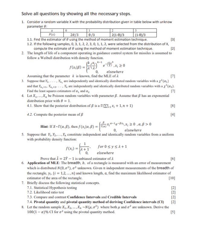 Solved Solve All Questions By Showing All The Necessary 9824