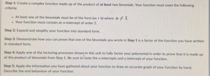 Solved Step 1: Create a complex function made up of the | Chegg.com