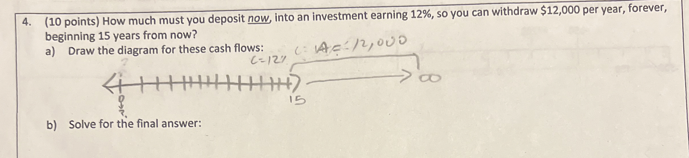 (10 ﻿points) ﻿How much must you deposit now, into an