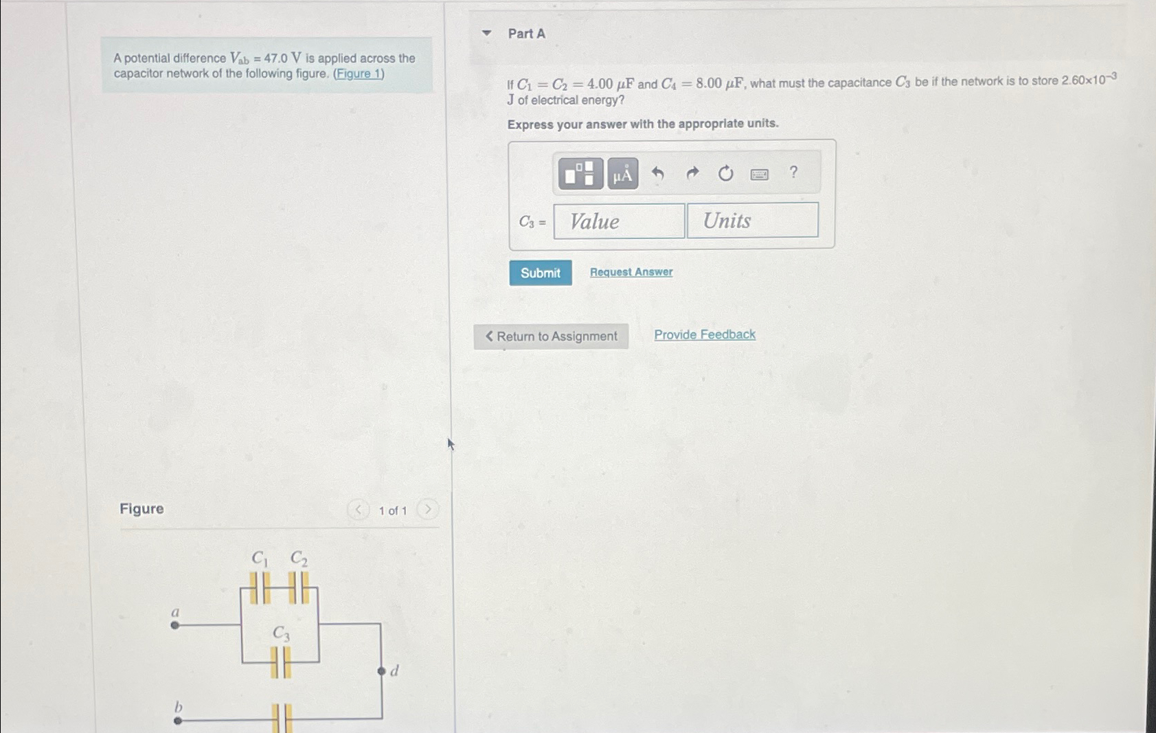 Solved A Potential Difference Vab=47.0V ﻿is Applied Across | Chegg.com