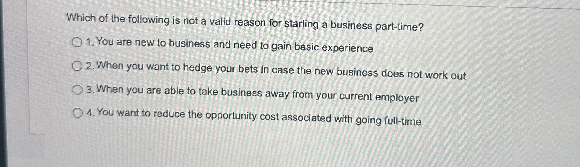 Solved Which of the following is not a valid reason for | Chegg.com
