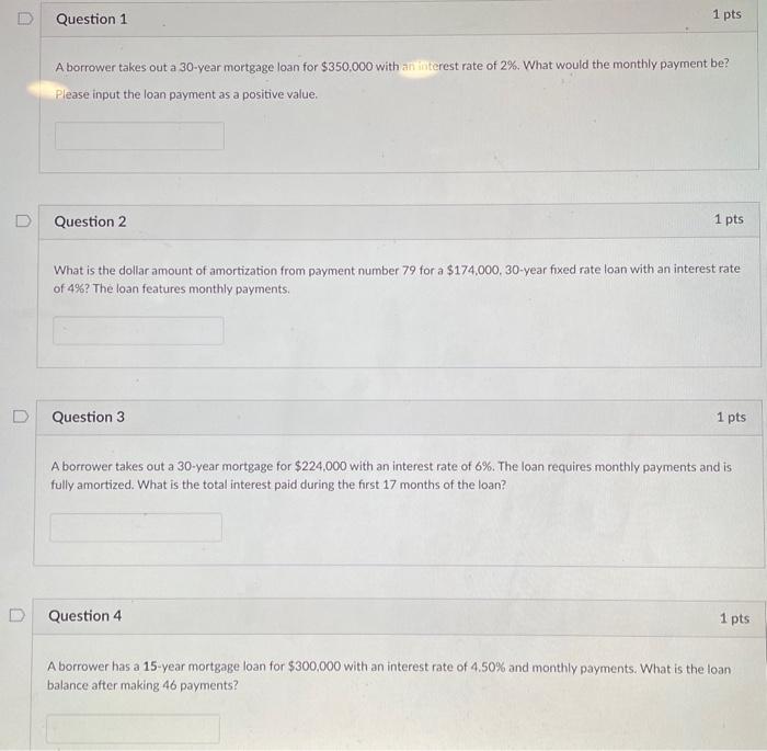 Solved A Borrower Takes Out A 30 Year Mortgage Loan For Chegg