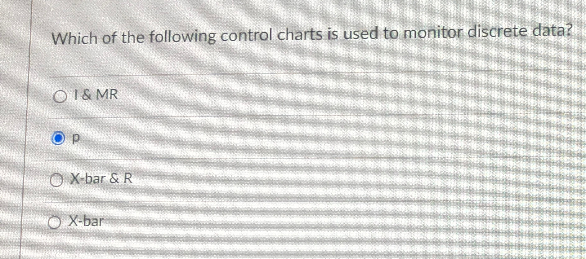 Solved Which of the following control charts is used to | Chegg.com