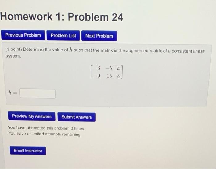 Solved Homework 1: Problem 25 Previous Problem Problem List | Chegg.com