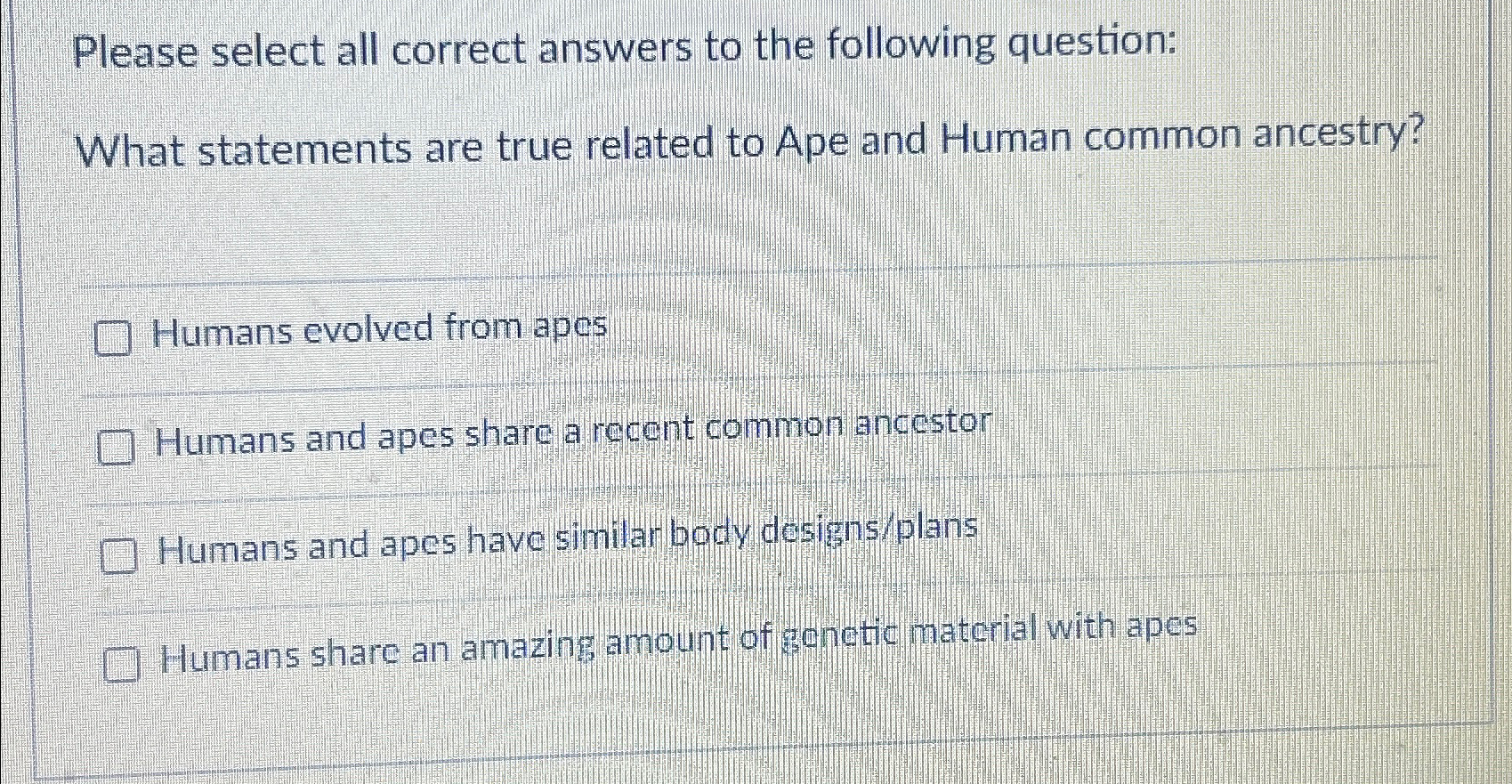 Solved Please select all correct answers to the following | Chegg.com