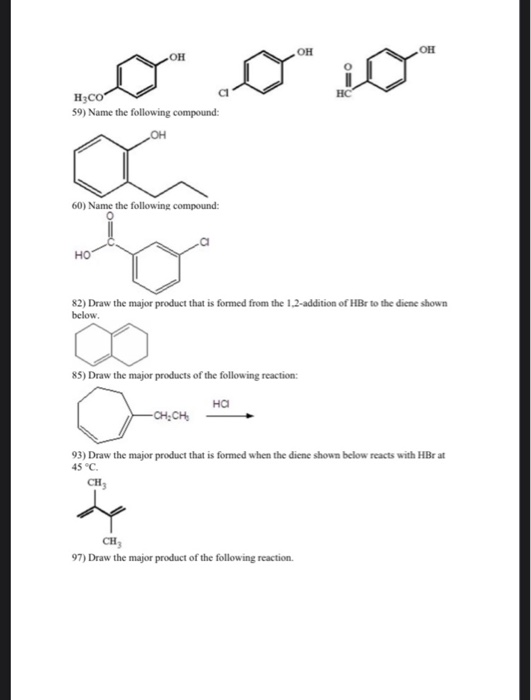 Solved Assignment-Benzene Chapters 8 and 18 12) Draw the | Chegg.com