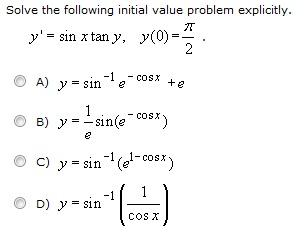 Solved Solve the following initial value problem | Chegg.com