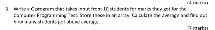 Solved (4 marks) 3. Write a C program that takes input from | Chegg.com