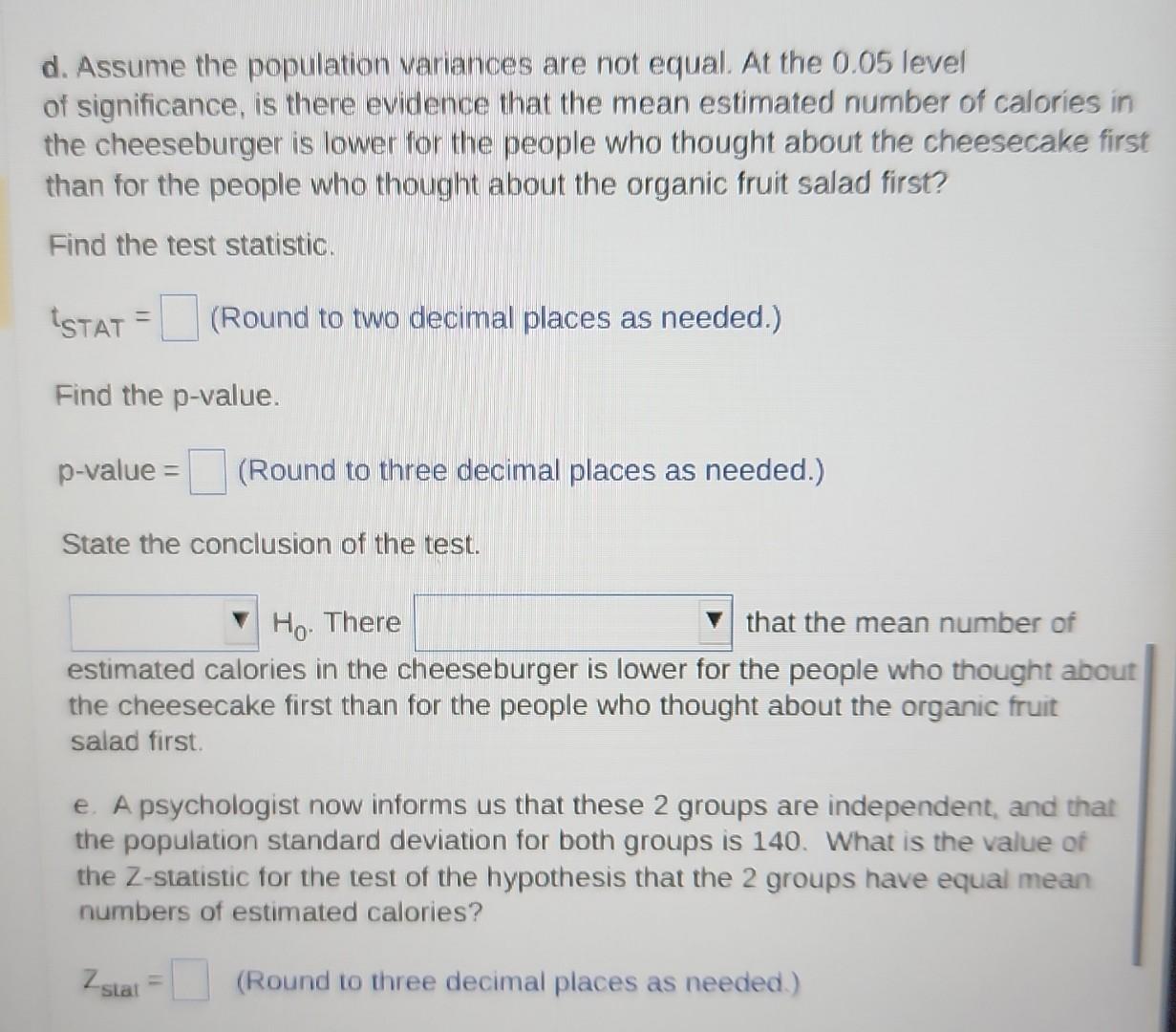Solved A study was conducted in which students were asked to | Chegg.com
