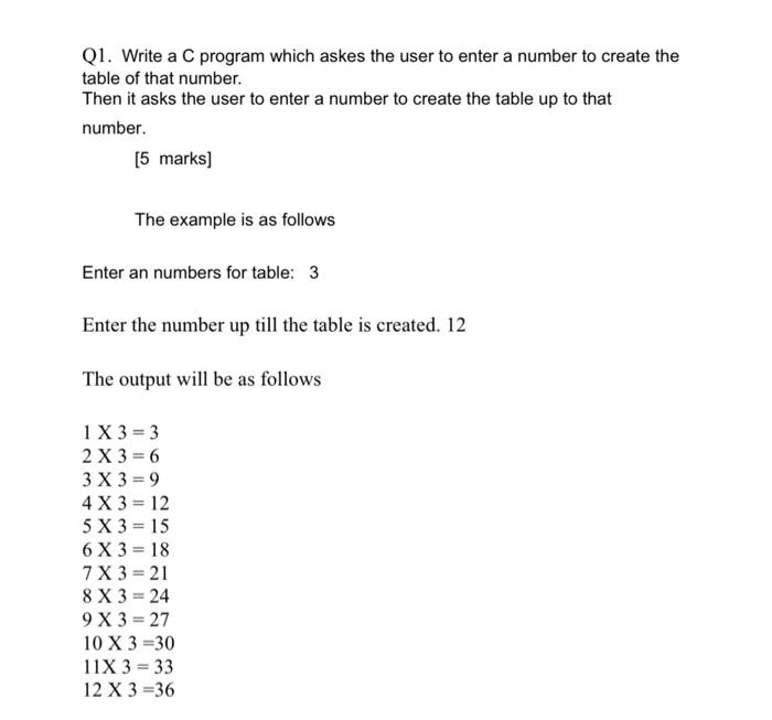 Solved Q1. Write a C program which askes the user to enter a | Chegg.com