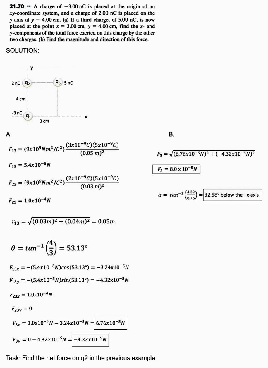 Solved 21.70 A Charge Of -3.00 NC Is Placed At The Origin Of | Chegg.com