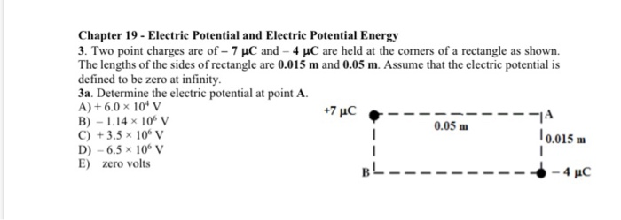 Solved Chapter 19 Electric Potential And Electric