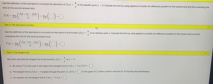 Solved Use the definition of the deviative to compute the | Chegg.com