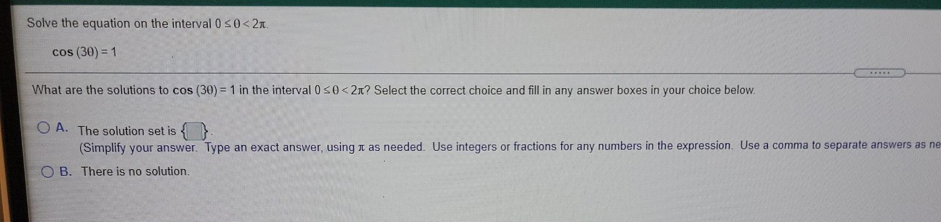 Solved Solve the equation on the interval 0 50