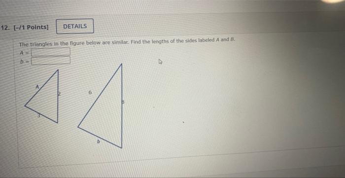 Solved 12. [-/1 Points) DETAILS The triangles in the figure | Chegg.com